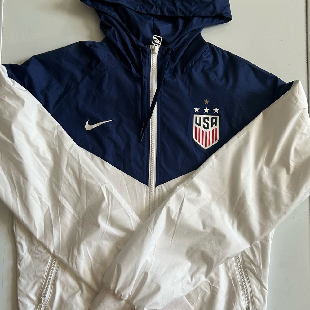 Nike USA Soccer Navy and White Windbreaker